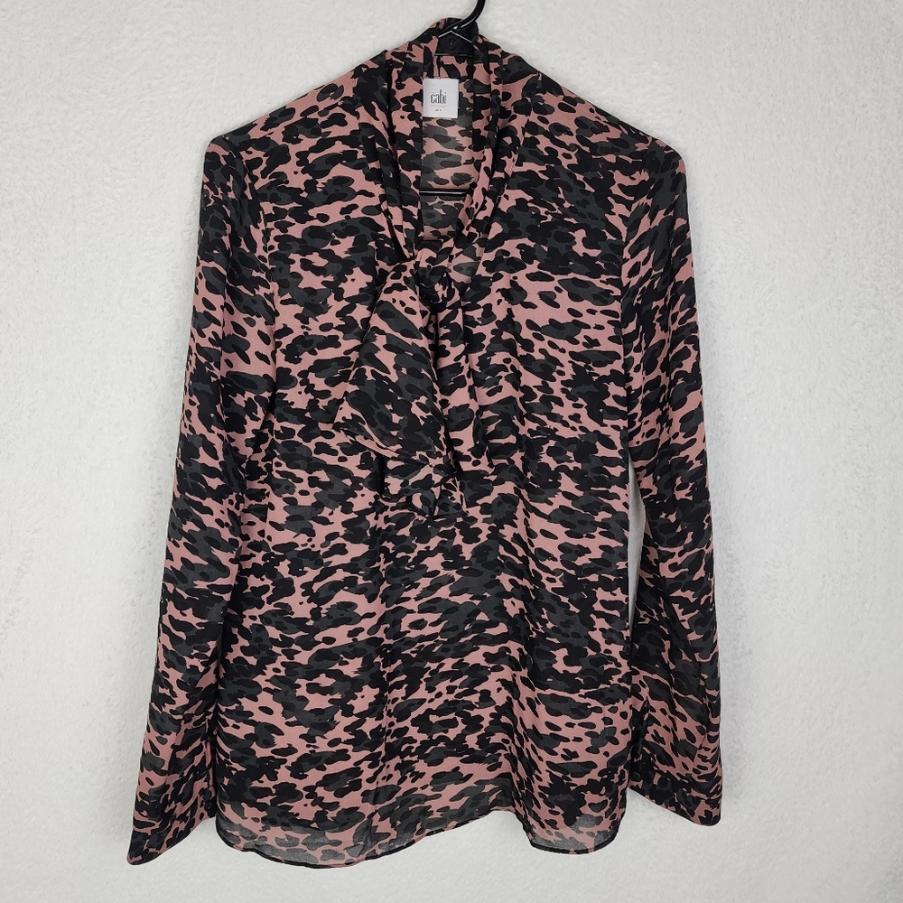 CABI #3148 9 to 5 Tie Neck Blouse S